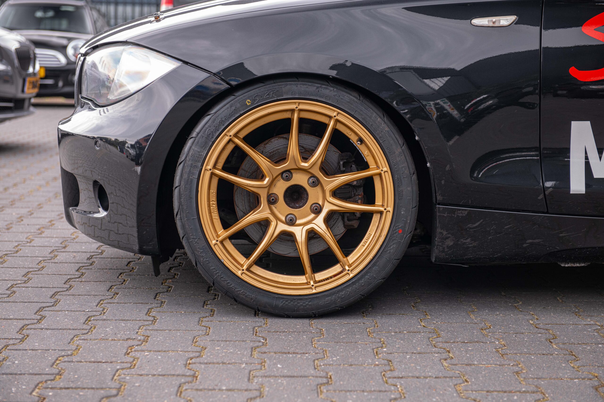 BMW E87 130i Racecar Wheels MoTeC Gold